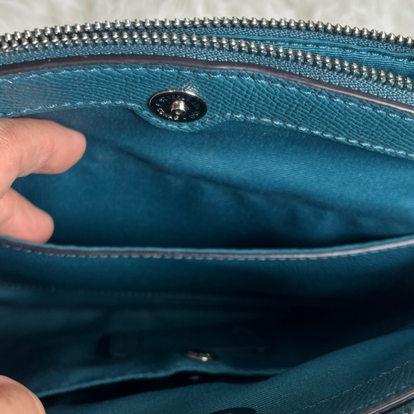 Coach Mini Christie Carryall in Metallic Dark Teal - Picture 6 of 13